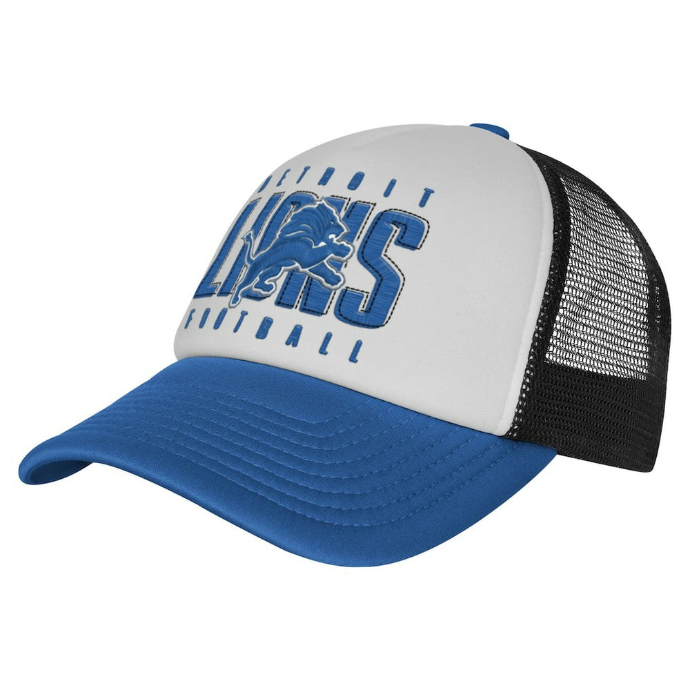 Detroit Lions Youth Essentials Trucker Adjustable Hat White/Blue | NFL