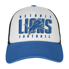 Detroit Lions Youth Essentials Trucker Adjustable Hat White/Blue | NFL