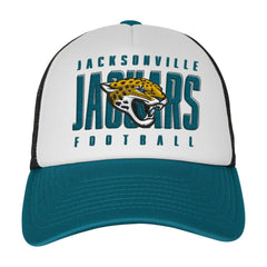 Jacksonville Jaguars Youth Essentials Trucker Adjustable Hat White/Teal | NFL
