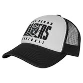 Las Vegas Raiders Youth Essentials Trucker Adjustable Hat White/Black | NFL