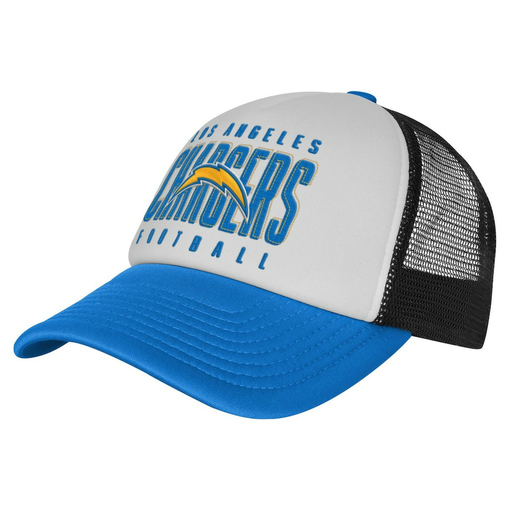 Los Angeles Chargers Youth Essentials Trucker Adjustable Hat White/Powder Blue | NFL
