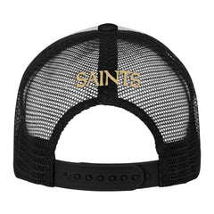 New Orleans Saints Youth Essentials Trucker Adjustable Hat White/Black | NFL