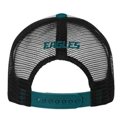 Philadelphia Eagles Youth Essentials Trucker Adjustable Hat White/Midnight Green | NFL