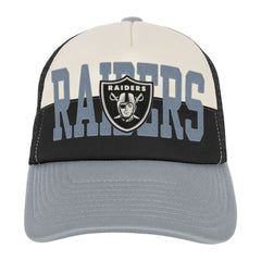 Las Vegas Raiders Youth Modern Fan Trucker Adjustable Hat White/Silver | NFL
