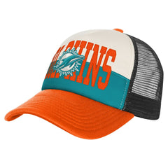 Miami Dolphins Youth Modern Fan Trucker Adjustable Hat White/Orange | NFL