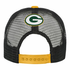 Green Bay Packers Youth Modern Fan Trucker Adjustable Hat White/Gold | NFL