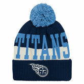Tennessee Titans Outerstuff Youth Modern Fan Cuffed Knit Hat with Pom Navy | NFL