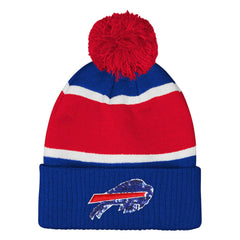 Buffalo Bills Outerstuff Girls Let's Play Cuffed Knit Hat with Pom Royal | NFL