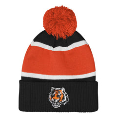 Cincinnati Bengals Outerstuff Girls Let's Play Cuffed Knit Hat with Pom Black | NFL