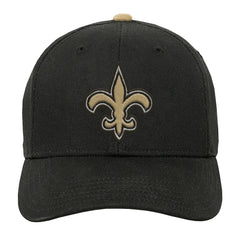 New Orleans Saints Outerstuff Youth Team Pre-Curved Adjustable Hat Black | NFL
