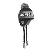 Las Vegas Raiders Outerstuff Youth Jacquard Tassel Knit Hat with Pom Black | NFL