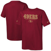 San Francisco 49ers Youth Sideline Team Issue T-Shirt Scarlet | Nike for Sale
