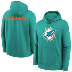 Miami Dolphins Youth Sideline Club Fleece Hoodie Aqua | Nike for Sale