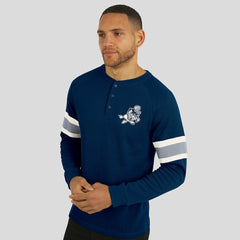 Dallas Cowboys Darius Rucker Collection Waffle-Knit Raglan Long Sleeve Henley T-Shirt Navy | Fanatics