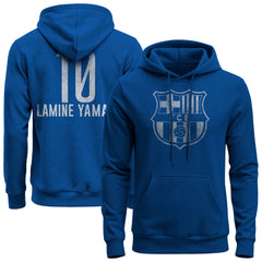 Lamine Yamal Barcelona 1863FC Player Fleece Pullover Hoodie Blue - FIFA World CUP