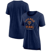 Chicago Bears Women's Vintage Arch Tri-Blend T-Shirt Navy | NFL