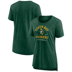 Green Bay Packers Women's Vintage Arch Tri-Blend T-Shirt Green | NFL