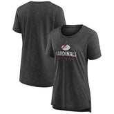 Arizona Cardinals Women's Vintage Arch Tri-Blend T-Shirt Charcoal | NFL