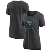 Jacksonville Jaguars Women's Vintage Arch Tri-Blend T-Shirt Charcoal | NFL