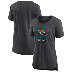 Jacksonville Jaguars Women's Vintage Arch Tri-Blend T-Shirt Charcoal | NFL