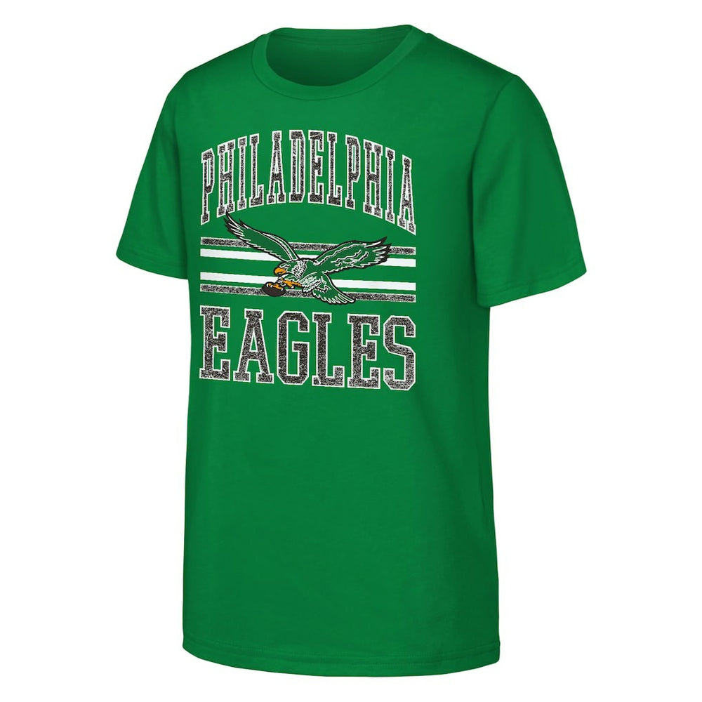 Philadelphia Eagles Outerstuff Youth Thrift Style T-Shirt Kelly Green | NFL