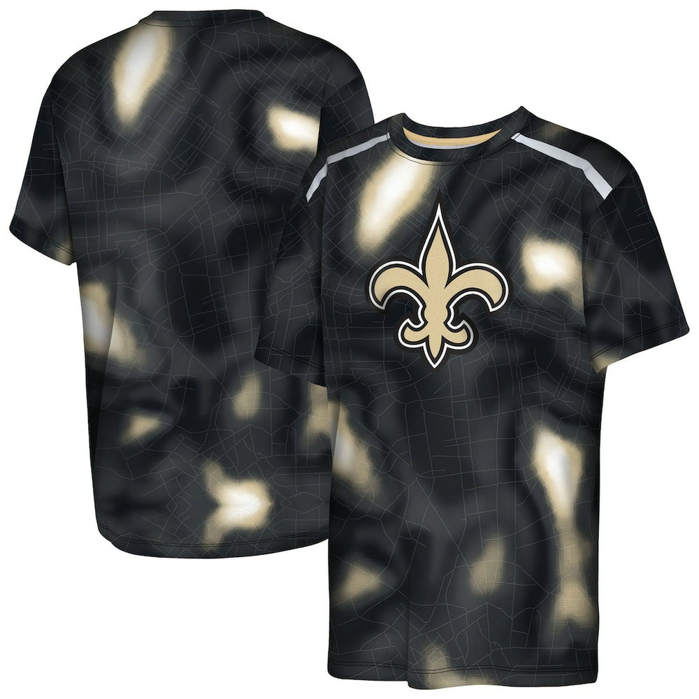 New Orleans Saints Outerstuff Youth End Zone Dri-Tek T-Shirt Black | NFL