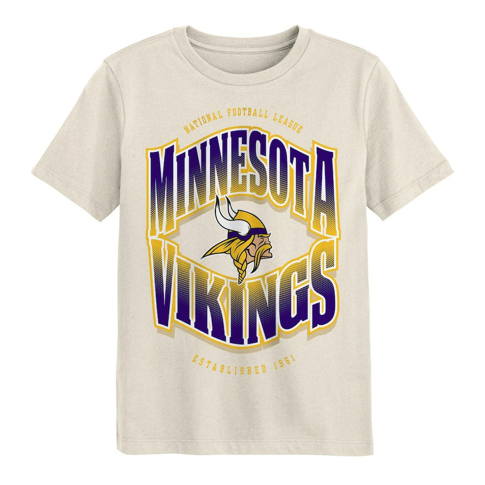 Minnesota Vikings Outerstuff Youth Huddle T-Shirt Cream | NFL