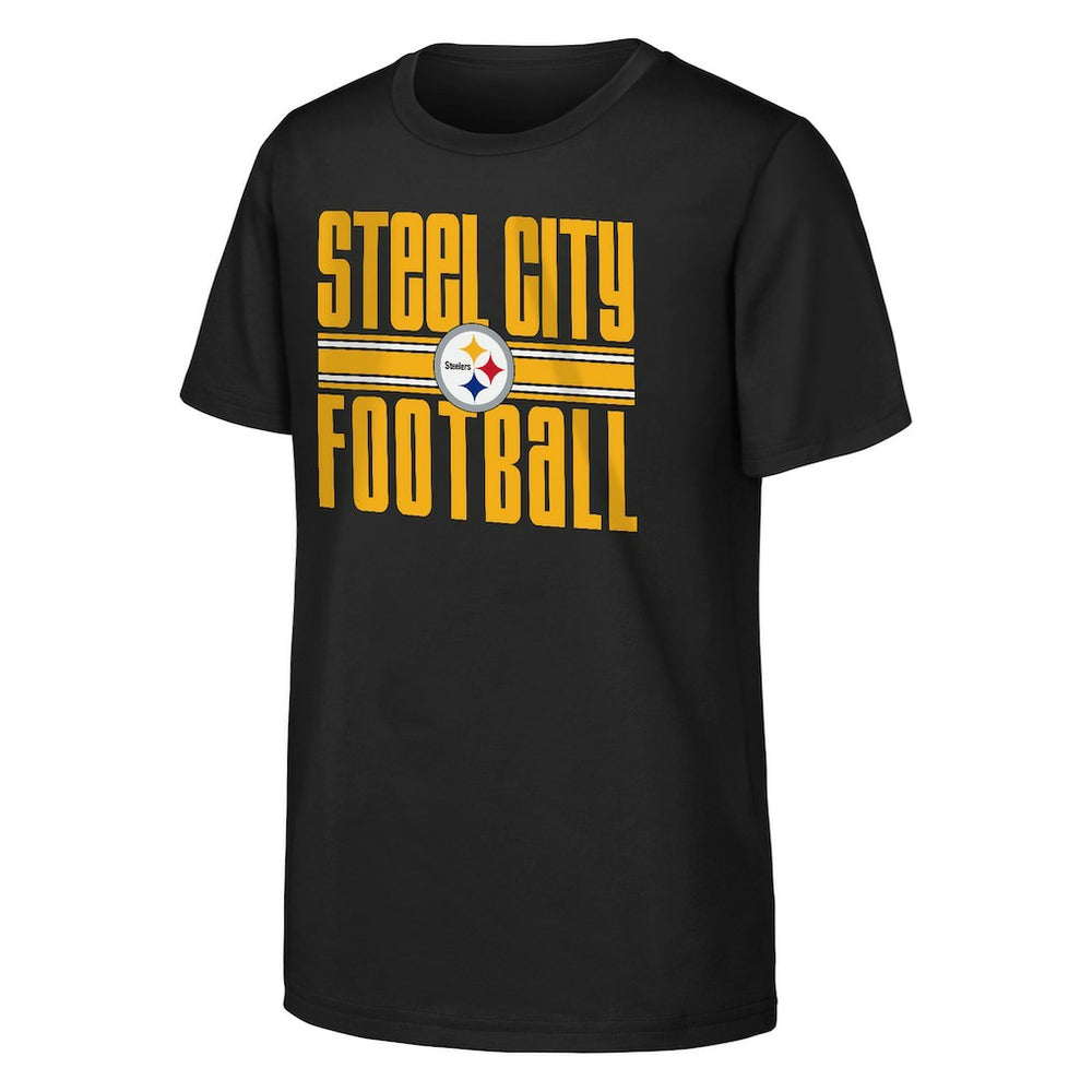 Pittsburgh Steelers Outerstuff Youth Team Spirit T-Shirt Black | NFL