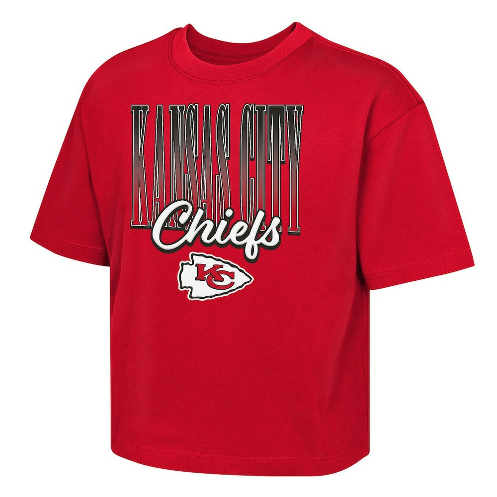 Kansas City Chiefs Outerstuff Girls Youth Big City Boxy T-Shirt Red | NFL