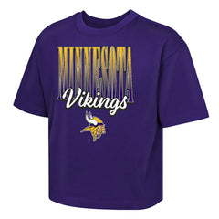 Minnesota Vikings Outerstuff Girls Youth Big City Boxy T-Shirt Purple | NFL