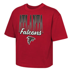 Atlanta Falcons Outerstuff Girls Youth Big City Boxy T-Shirt Red | NFL