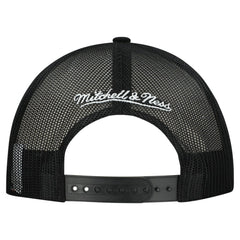 Chicago Blackhawks Mitchell & Ness Gridlock Trucker Adjustable Hat - White/Black - NHL