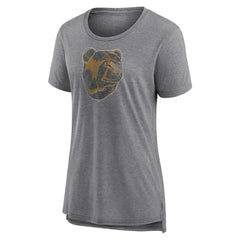 Boston Bruins Women's Slow Whistle Tri-Blend T-Shirt - Gray - NHL