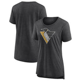 Pittsburgh Penguins Women's Slow Whistle Tri-Blend T-Shirt - Gray - NHL