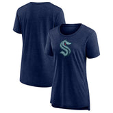 Seattle Kraken Women's Slow Whistle Tri-Blend T-Shirt - Deep Sea Blue - NHL