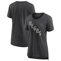 Vegas Golden Knights Women's Slow Whistle Tri-Blend T-Shirt - Gray - NHL