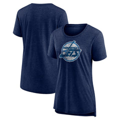 Winnipeg Jets Women's Slow Whistle Tri-Blend T-Shirt - Navy - NHL