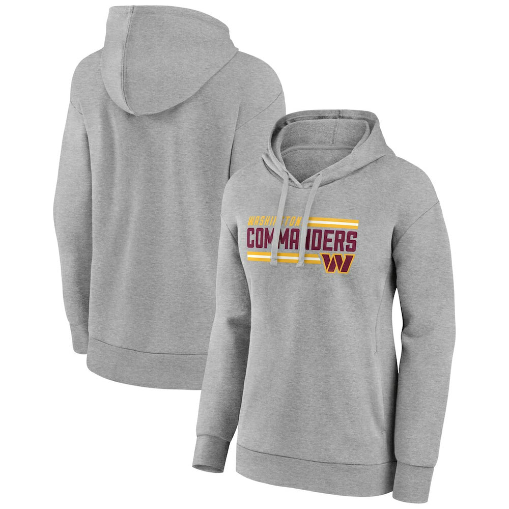Washington Commanders Women's On Side Stripe Pullover Hoodie Gray | NFL