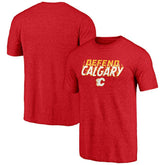 Calgary Flames Shoot to Score Tri-Blend T-Shirt - Red - NHL