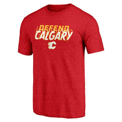 Calgary Flames Shoot to Score Tri-Blend T-Shirt - Red - NHL