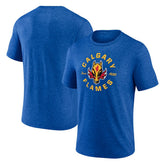 Calgary Flames Represent Tri-Blend T-Shirt - Blue - NHL