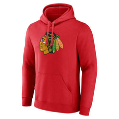 Chicago Blackhawks Primary Logo Pullover Hoodie - Red - NHL