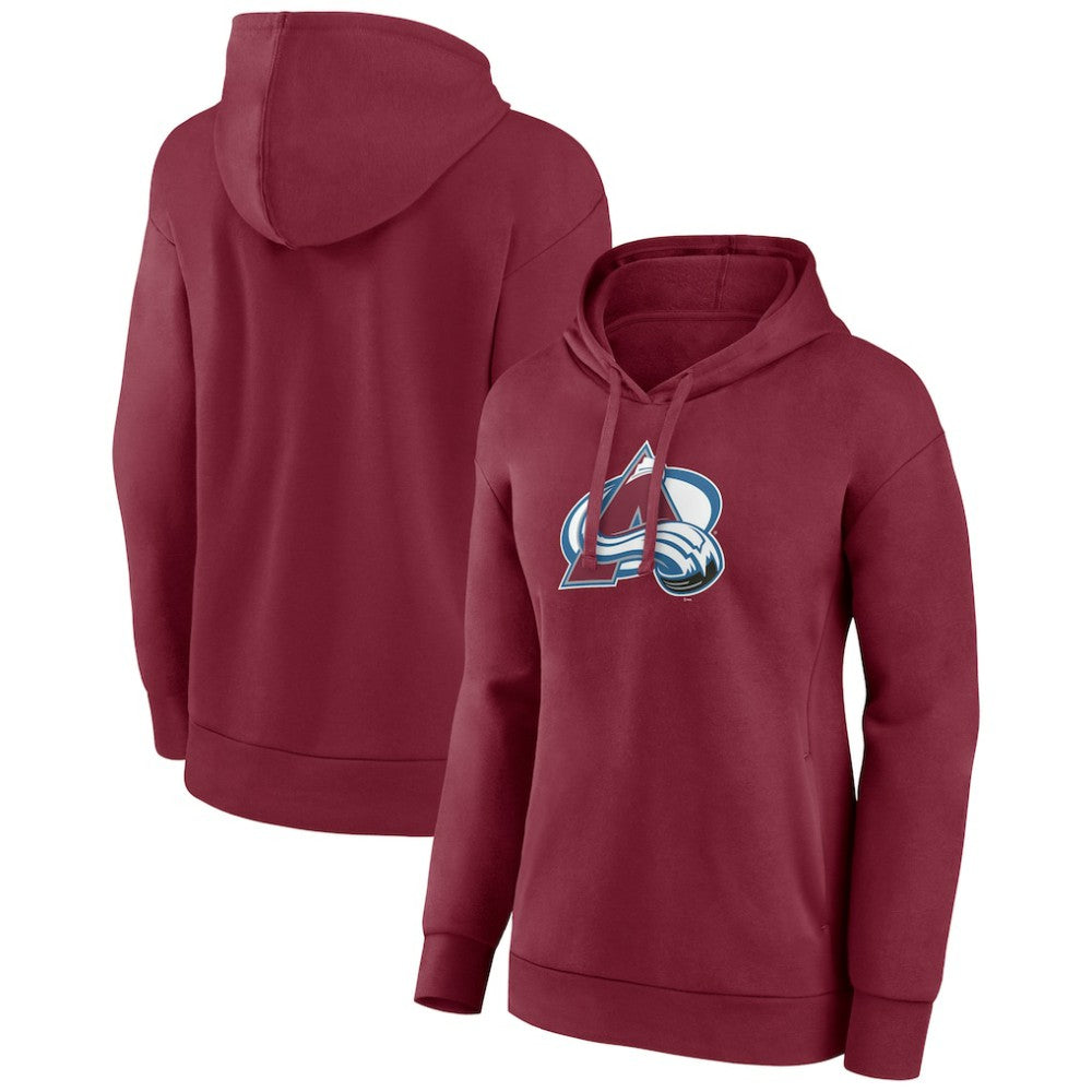 Colorado Avalanche Women's Primary Logo Pullover Hoodie - Burgundy - NHL