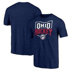 Columbus Blue Jackets Shoot to Score Tri-Blend T-Shirt - Navy - NHL