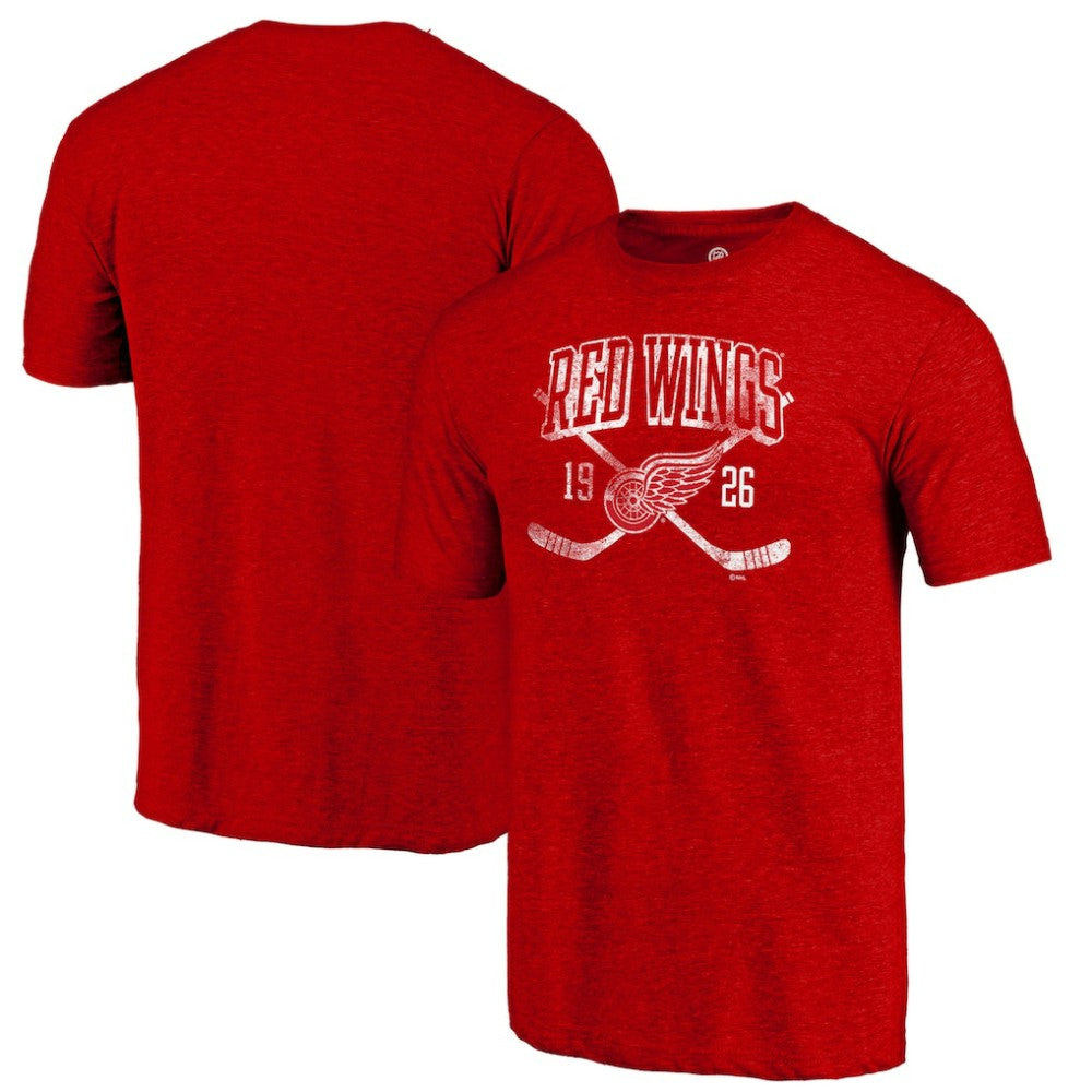 Detroit Red Wings Line Shift Tri-Blend T-Shirt - Red - NHL