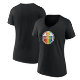 Edmonton Oilers Women's Team Pride V-Neck T-Shirt - Black - NHL