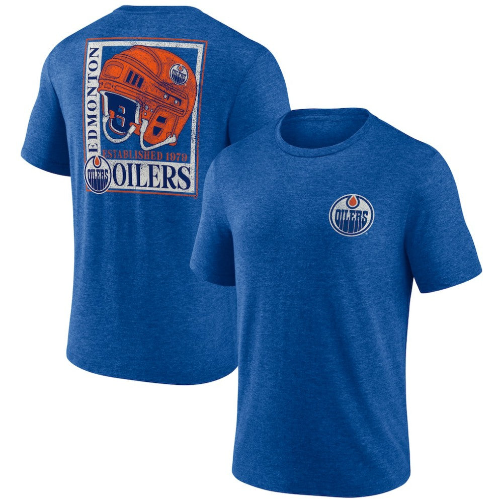 Edmonton Oilers Earnest Will Tri-Blend T-Shirt - Royal - NHL