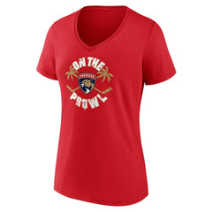Florida Panthers Women's Active Edge V-Neck T-Shirt - Red - NHL
