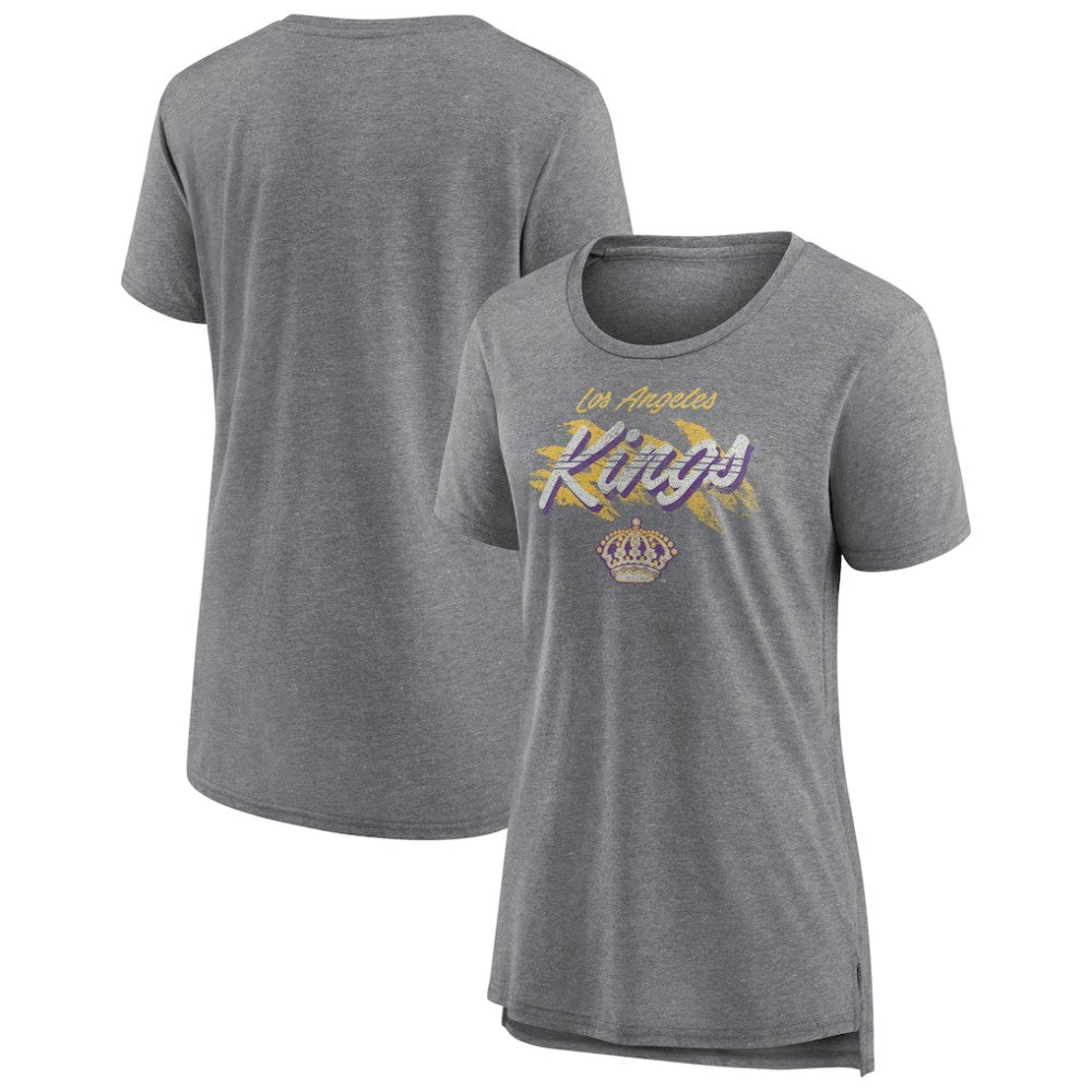 Los Angeles Kings Women's Hit the Ice Tri-Blend T-Shirt - Gray - NHL