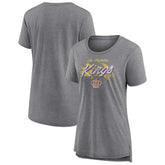Los Angeles Kings Women's Hit the Ice Tri-Blend T-Shirt - Gray - NHL